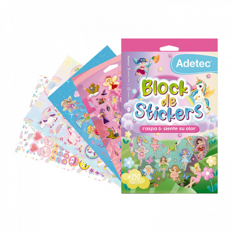 Stickers Con Aroma Hadas - Block De Stickers Adetec